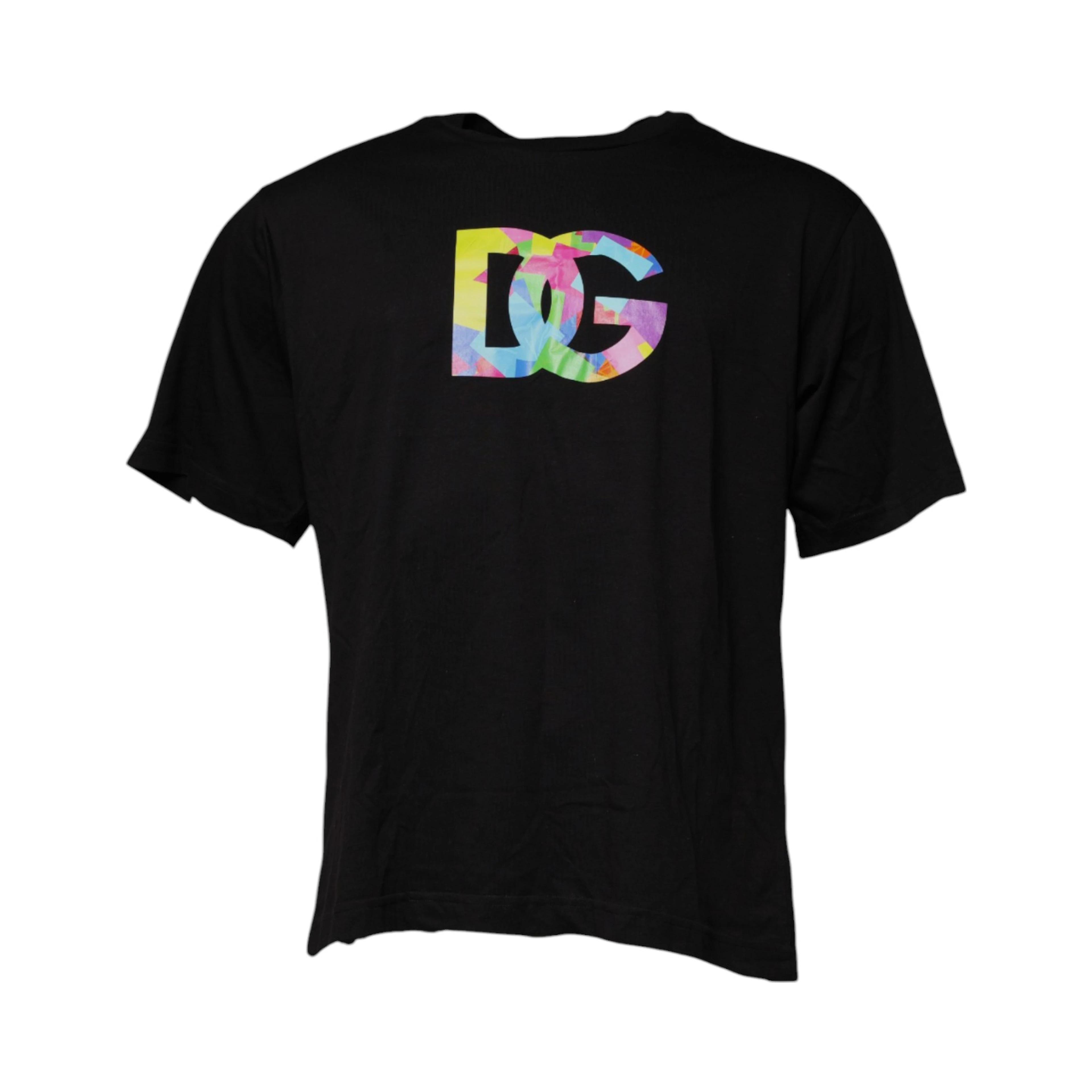 Black Logo Print Cotton Crew Neck T-shirt