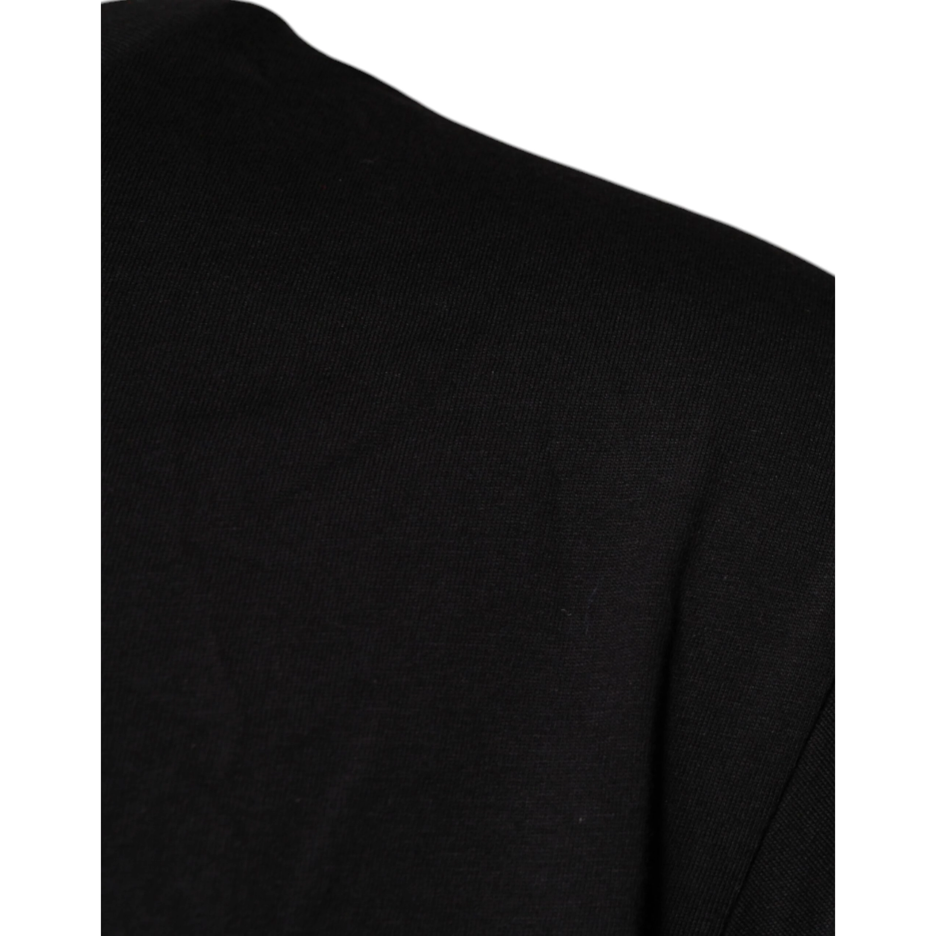 Black Logo Print Cotton Crew Neck T-shirt