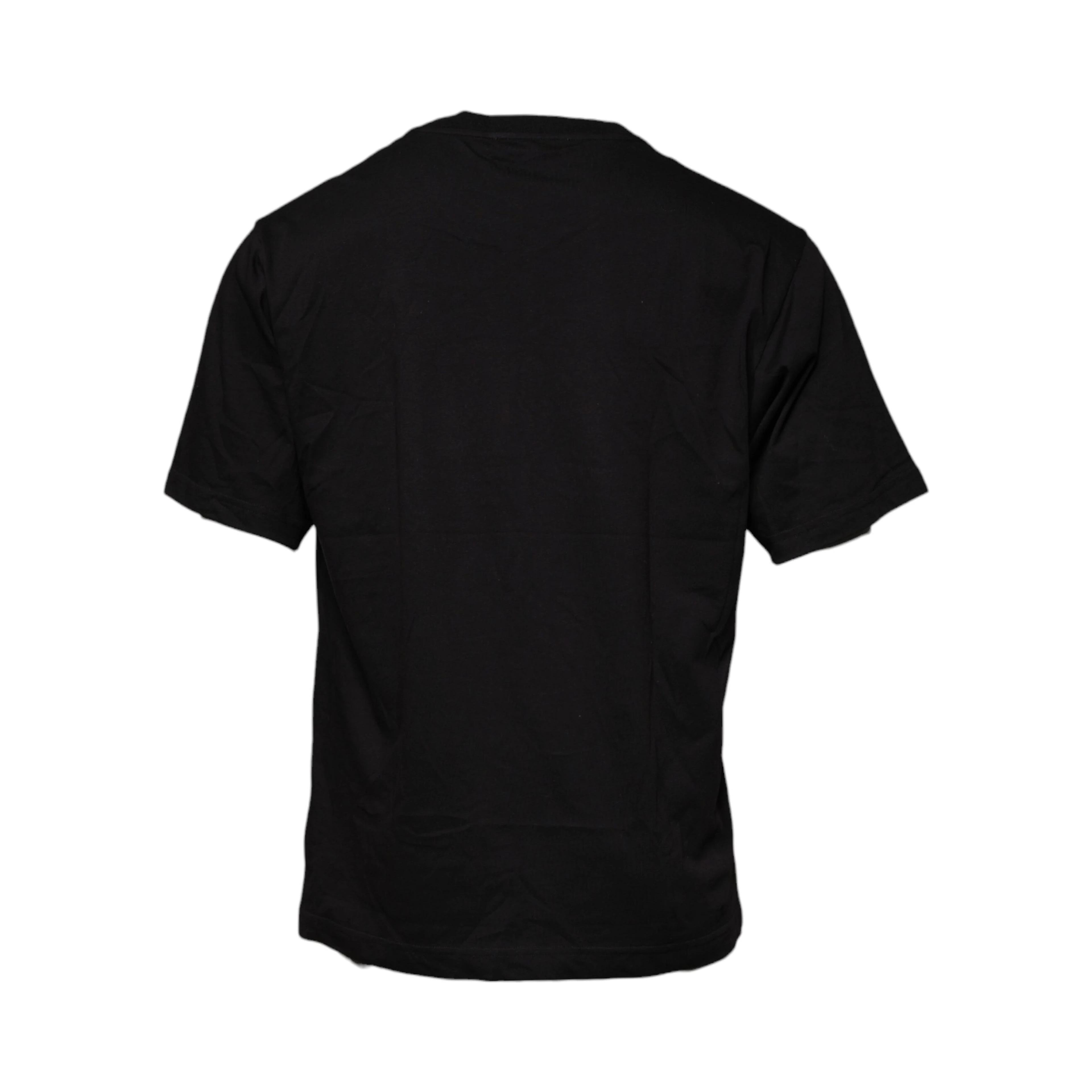 Black Logo Print Cotton Crew Neck T-shirt