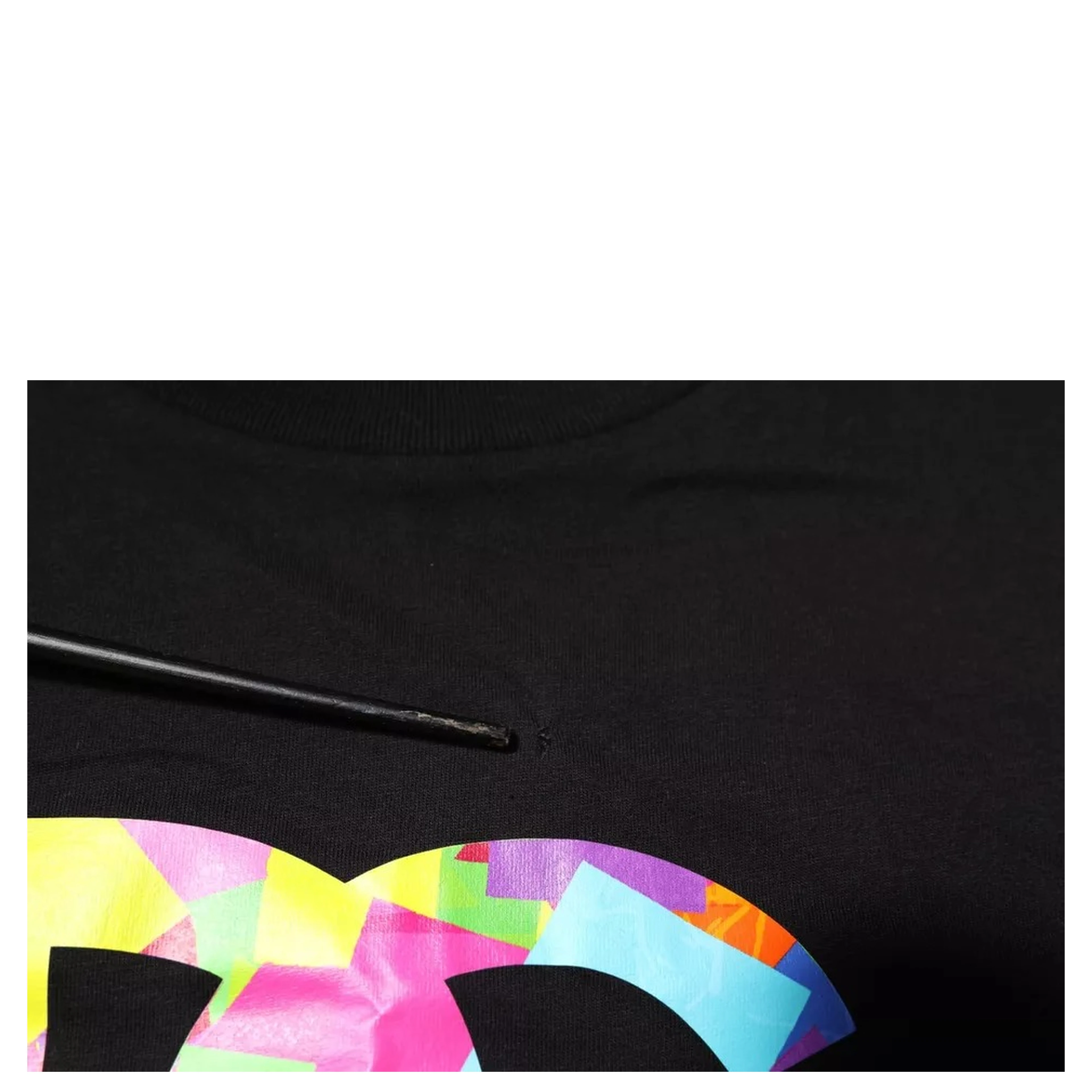 Black Logo Print Cotton Crew Neck T-shirt