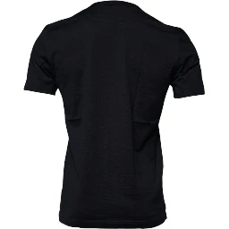 Blue Cotton Angel Print Short Sleeves T-shirt