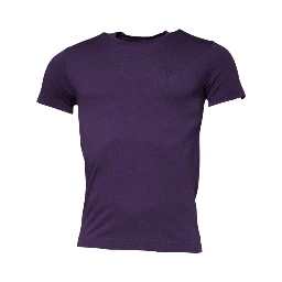 Violet Cotton Crew Neck Short Sleeve T-shirt