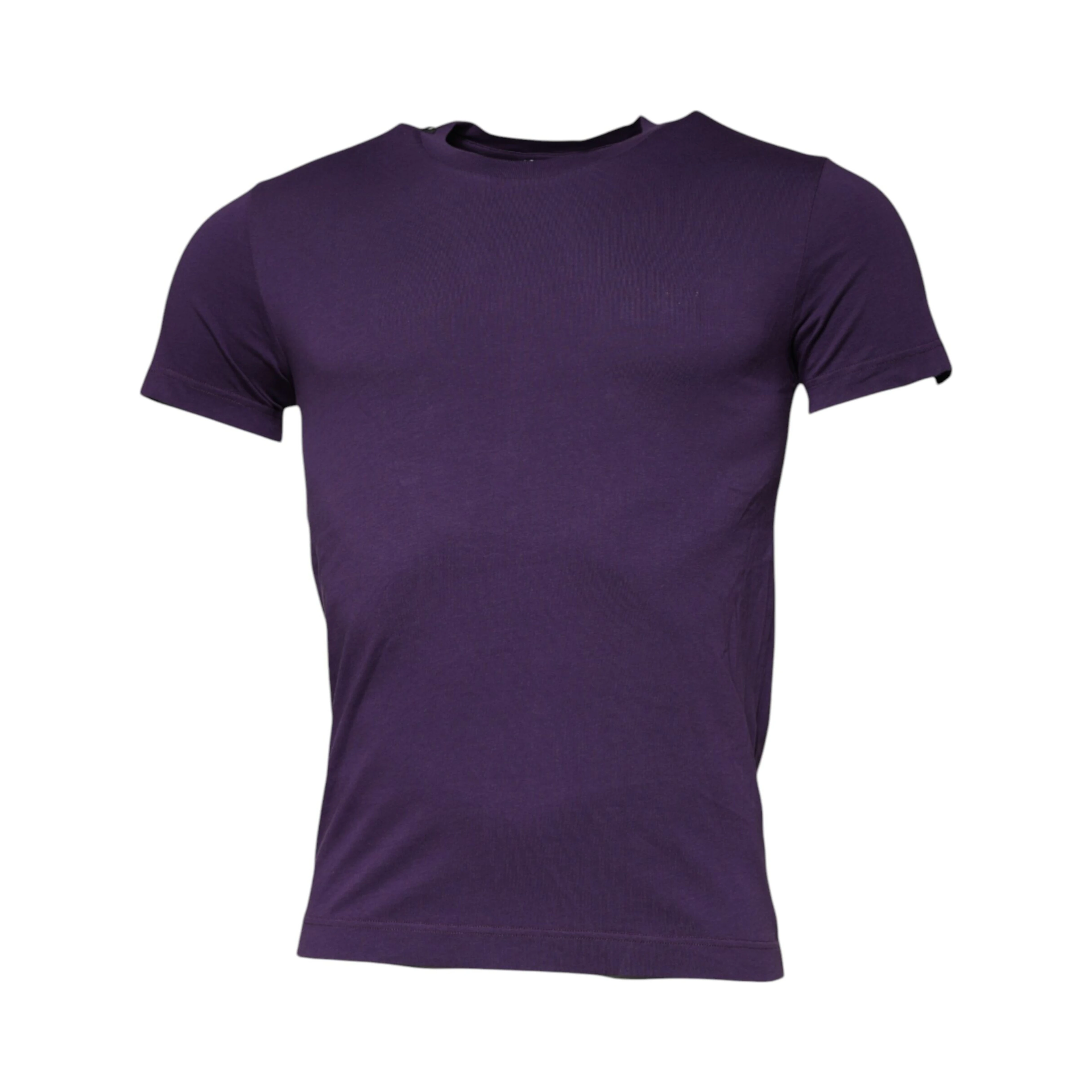 Violet Cotton Crew Neck Short Sleeve T-shirt