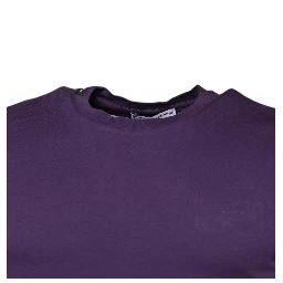 Violet Cotton Crew Neck Short Sleeve T-shirt
