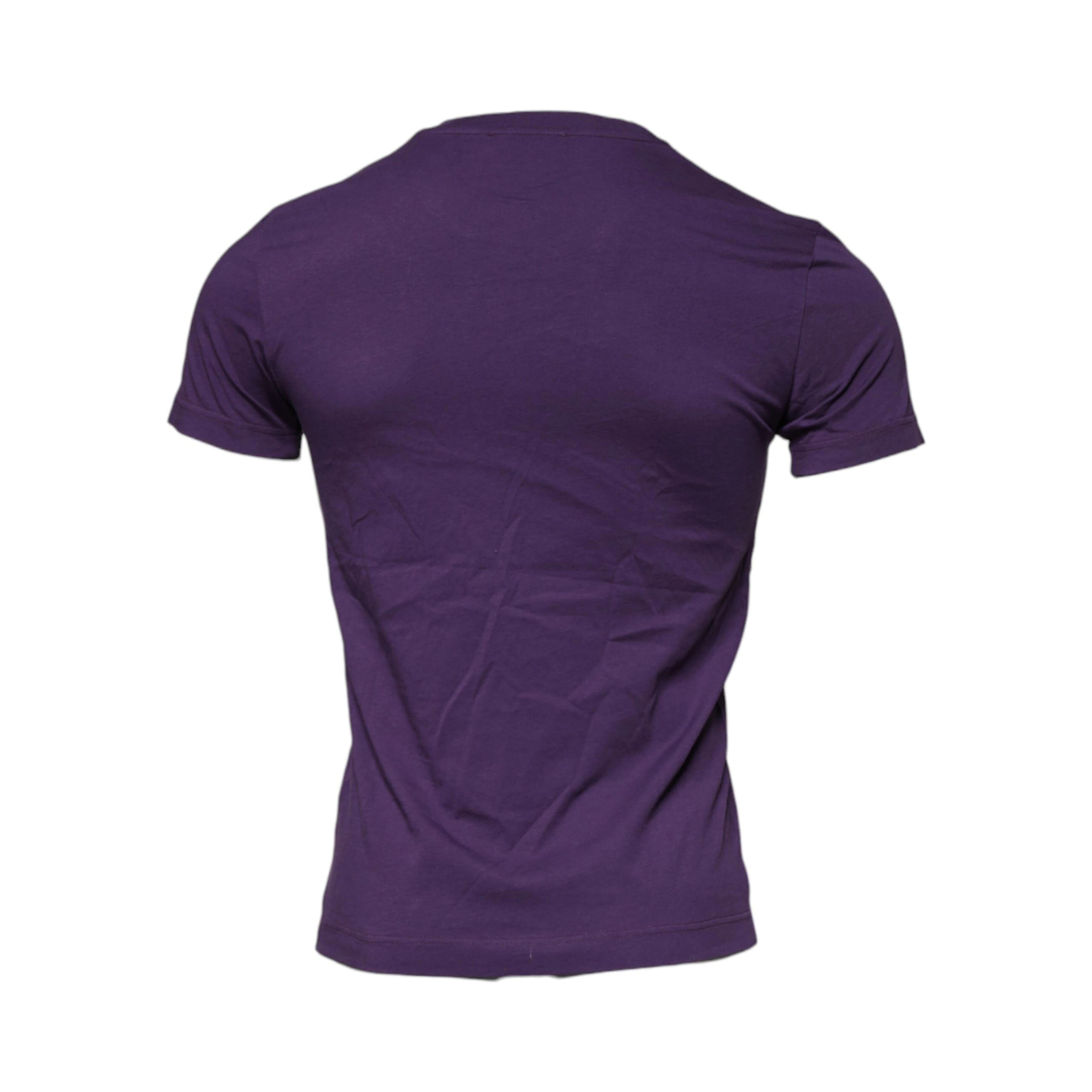 Violet Cotton Crew Neck Short Sleeve T-shirt