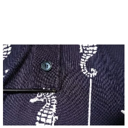 Dark Blue Sea Horse Collared Polo T-shirt