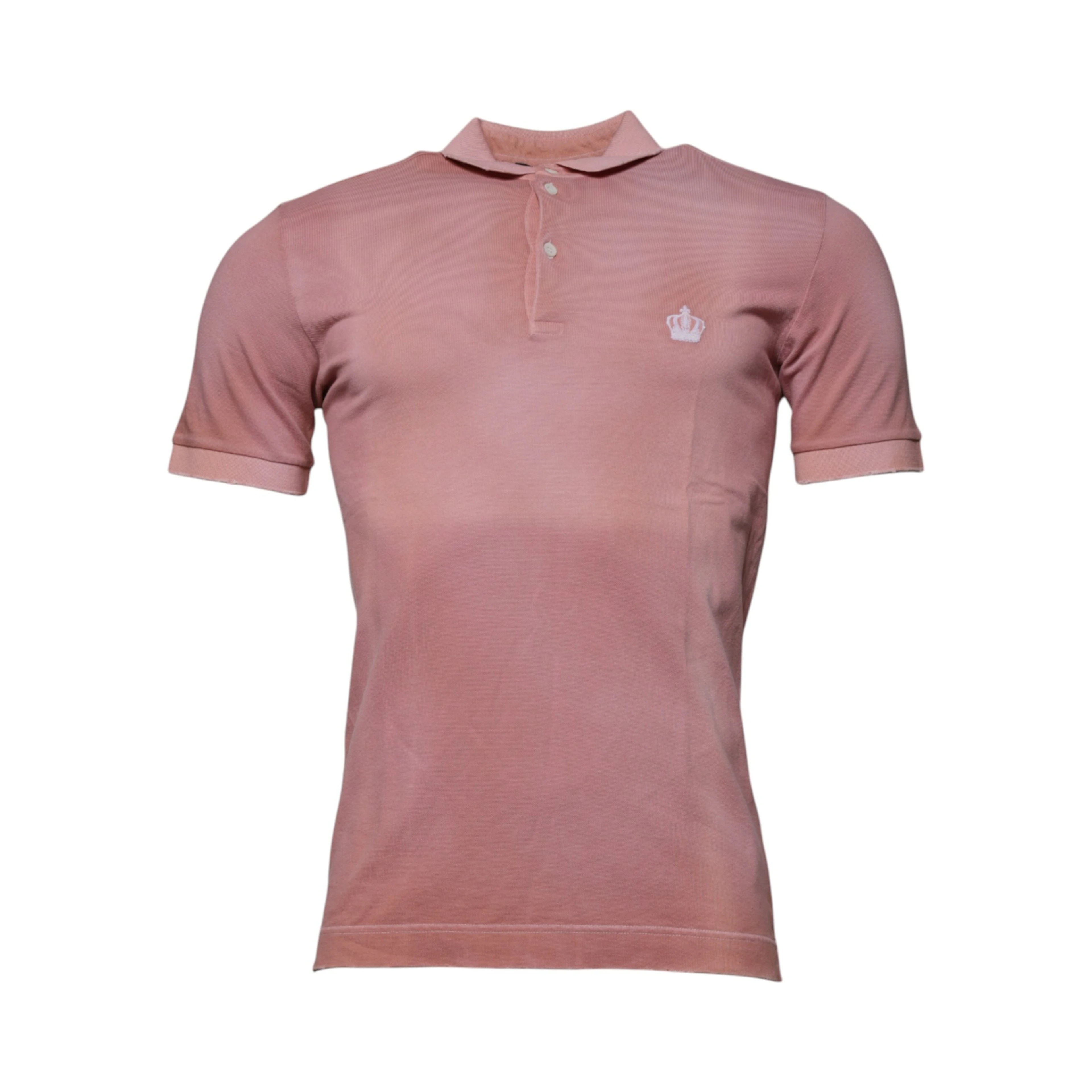 Pink Crown Collared Short Sleeve Polo T-shirt