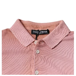 Pink Crown Collared Short Sleeve Polo T-shirt