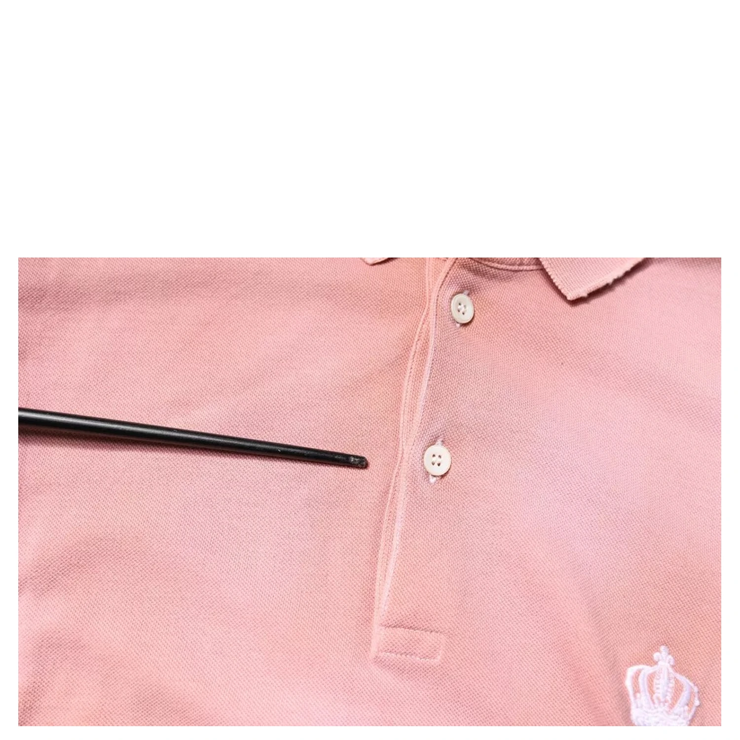 Pink Crown Collared Short Sleeve Polo T-shirt