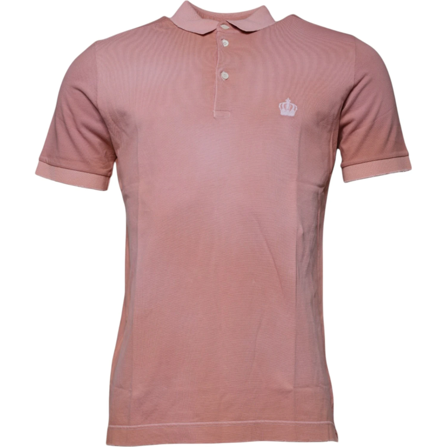 Pink Crown Collared Short Sleeve Polo T-shirt