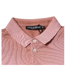 Pink Crown Collared Short Sleeve Polo T-shirt