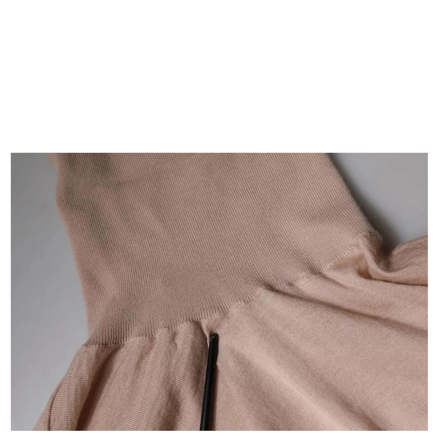 Beige Cashmere Turtleneck Pullover Sweater