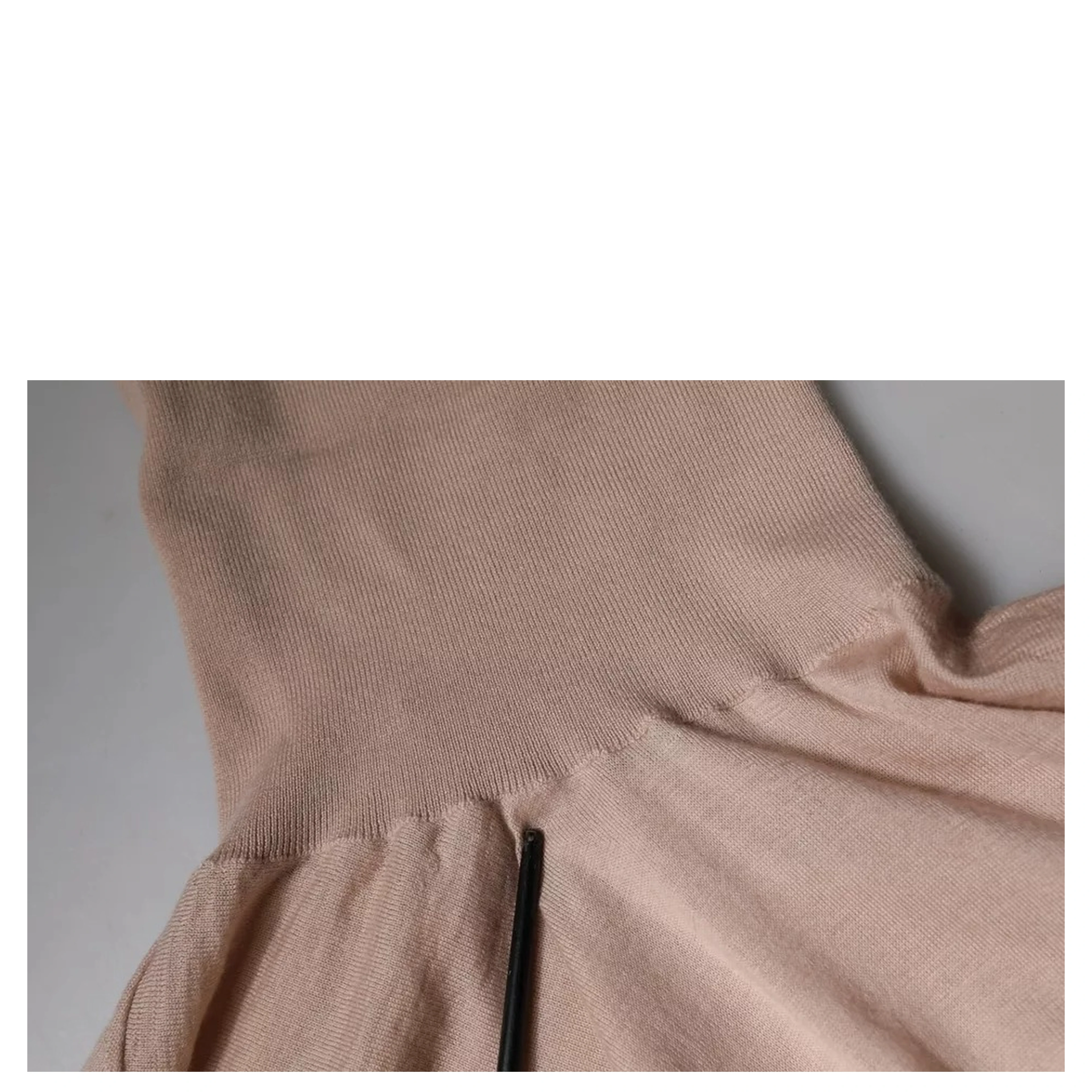 Beige Cashmere Turtleneck Pullover Sweater