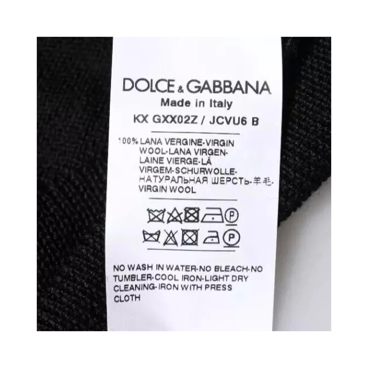 Black Logo Wool Crew Neck Pullover Sweater
