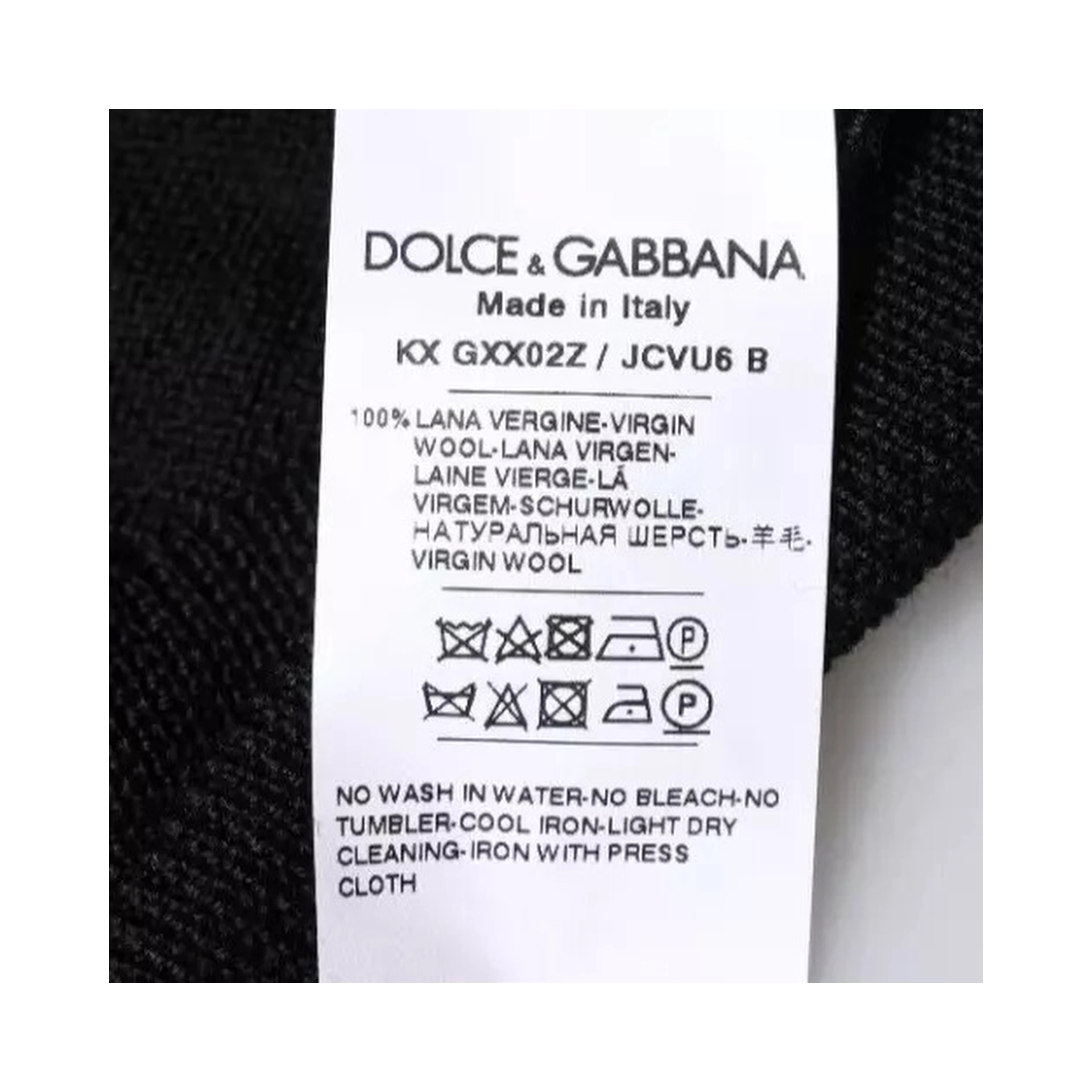 Black Logo Wool Crew Neck Pullover Sweater