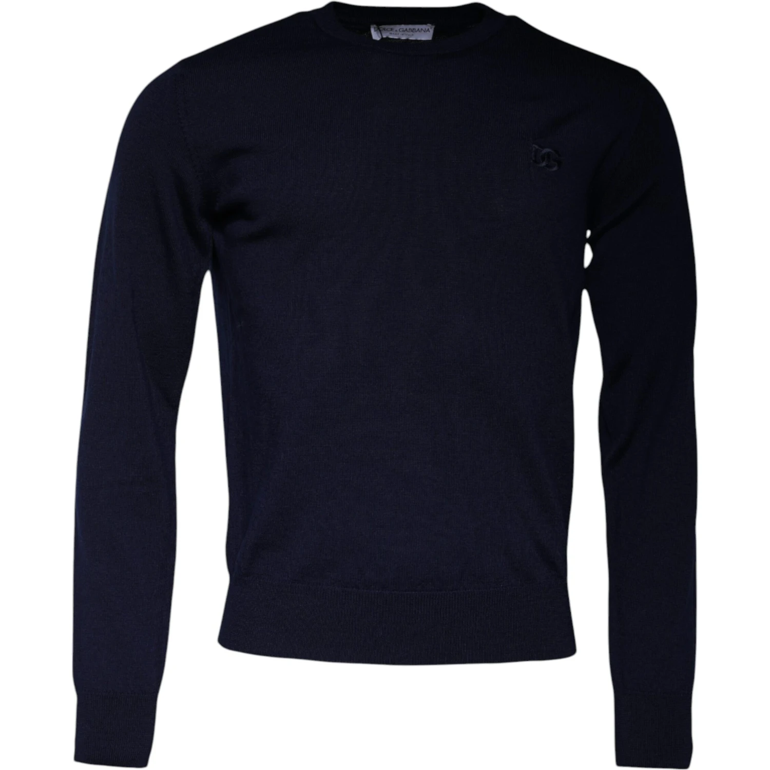 Blue DG Logo Wool Crew Neck Pullover Sweater