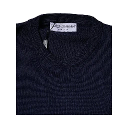 Blue DG Logo Wool Crew Neck Pullover Sweater