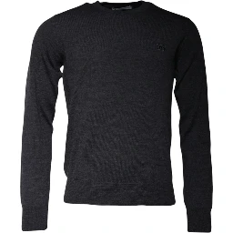 Dark Gray DG Logo Crew Neck Pullover Sweater