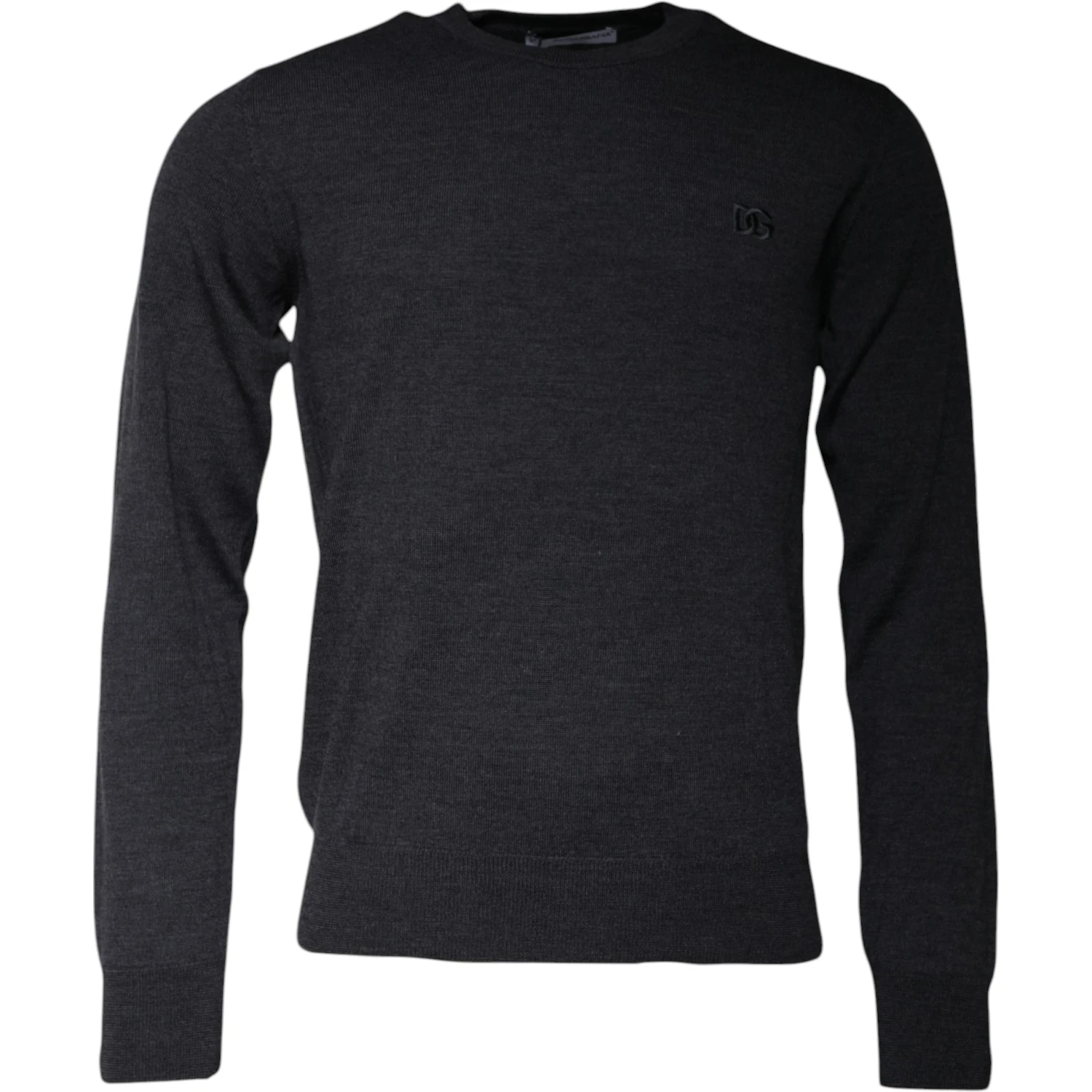 Dark Gray DG Logo Crew Neck Pullover Sweater