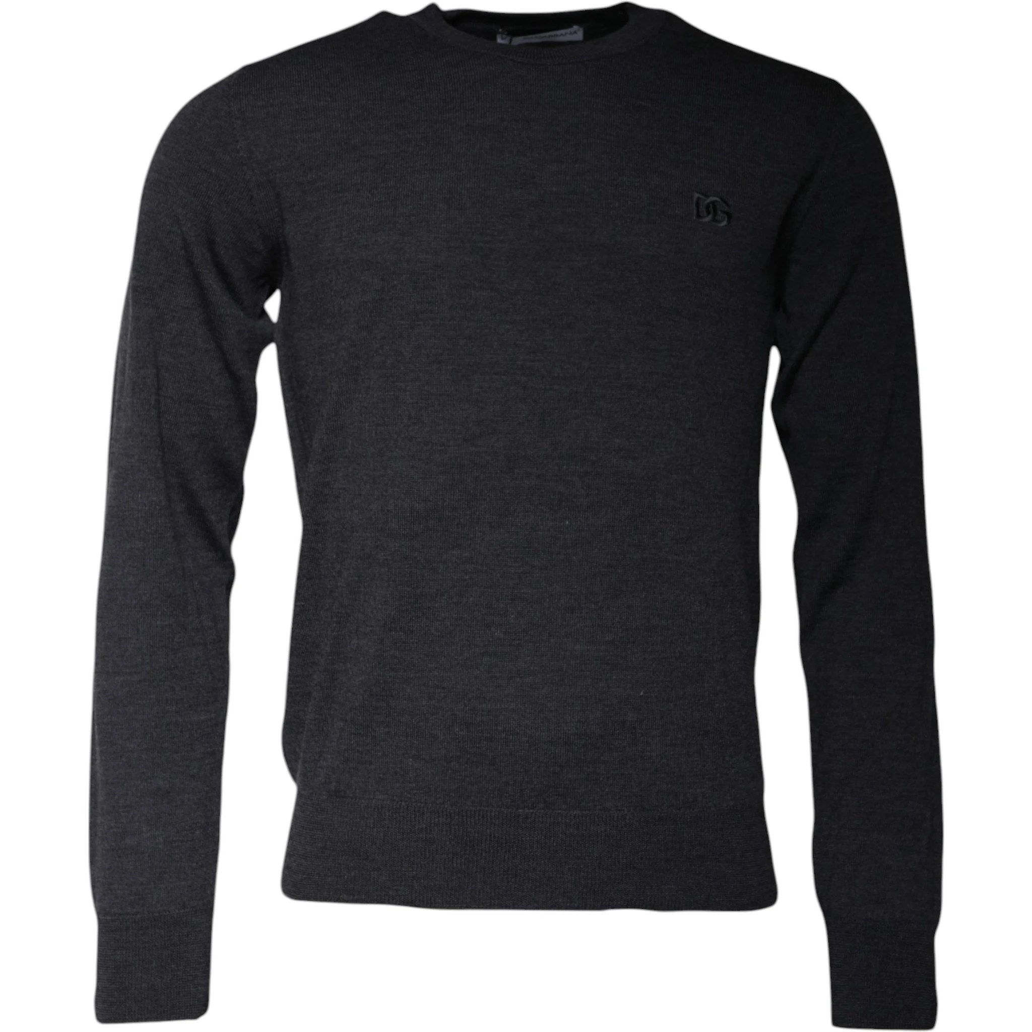 Dark Gray DG Logo Crew Neck Pullover Sweater