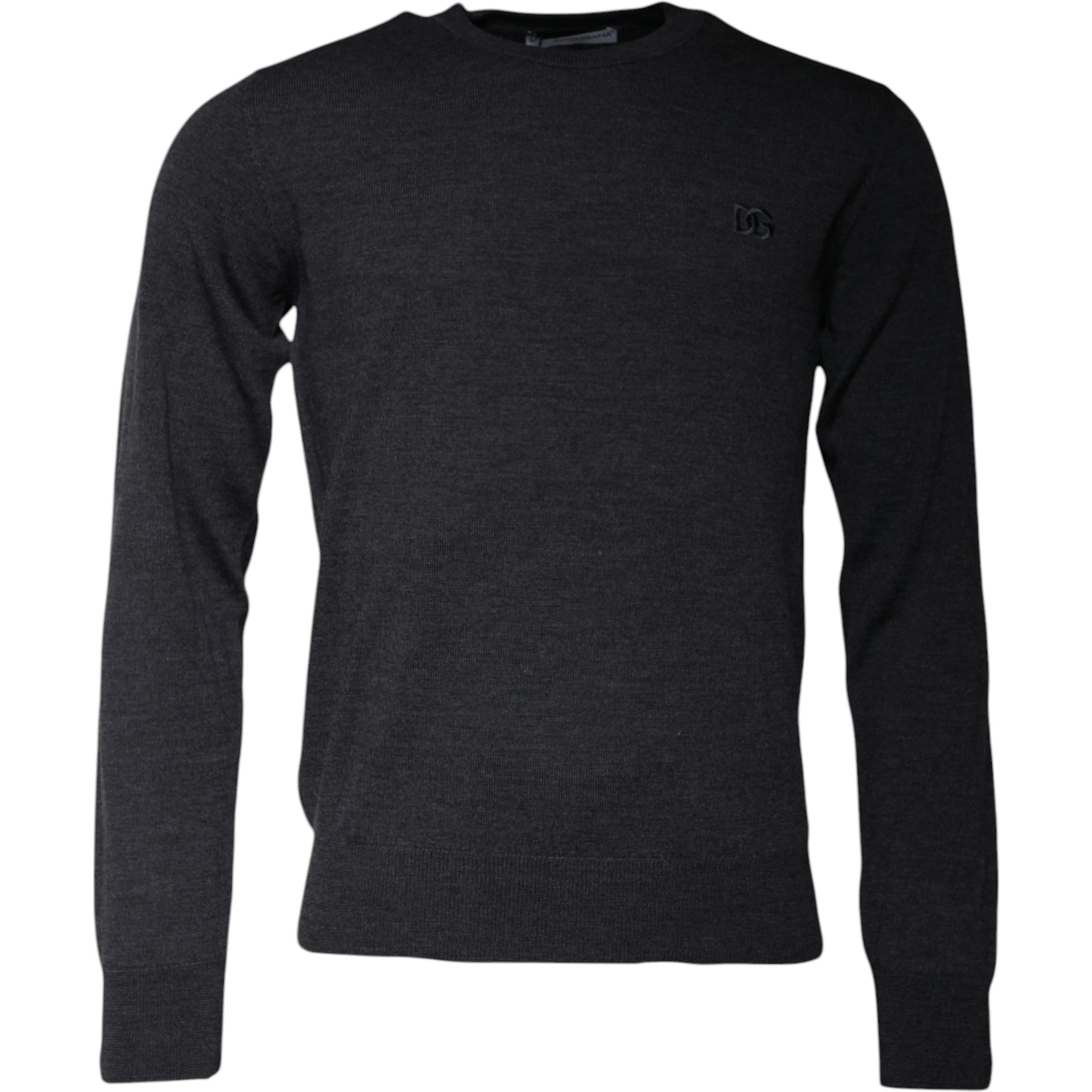 Dark Gray DG Logo Crew Neck Pullover Sweater
