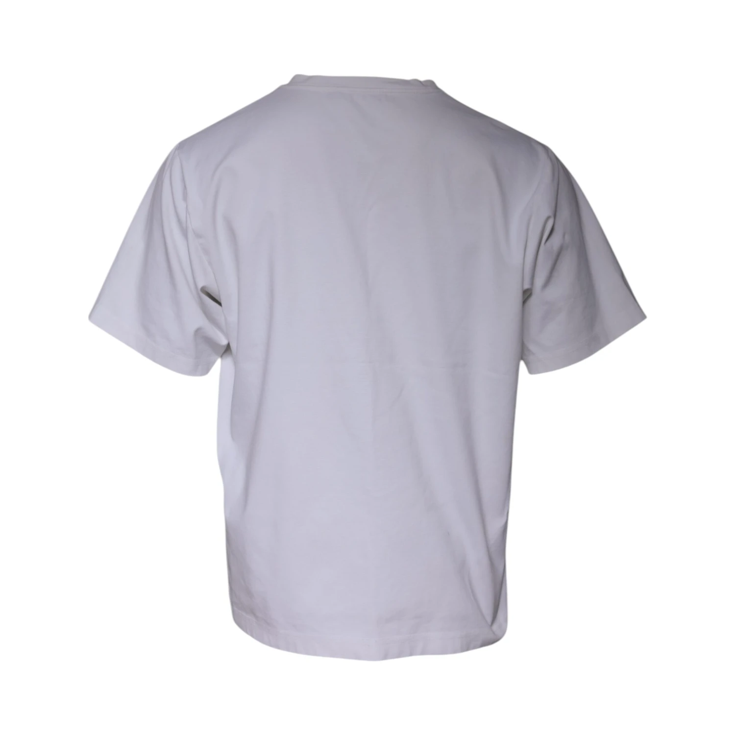White Logo Embellished Crew Neck T-shirt