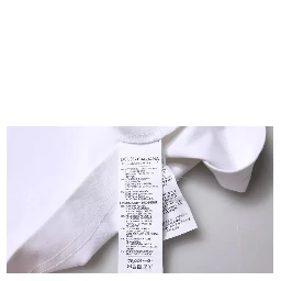White Logo Embellished Crew Neck T-shirt