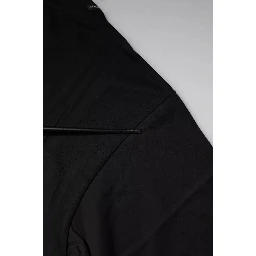 Black Logo Print Cotton Short Sleeves T-shirt