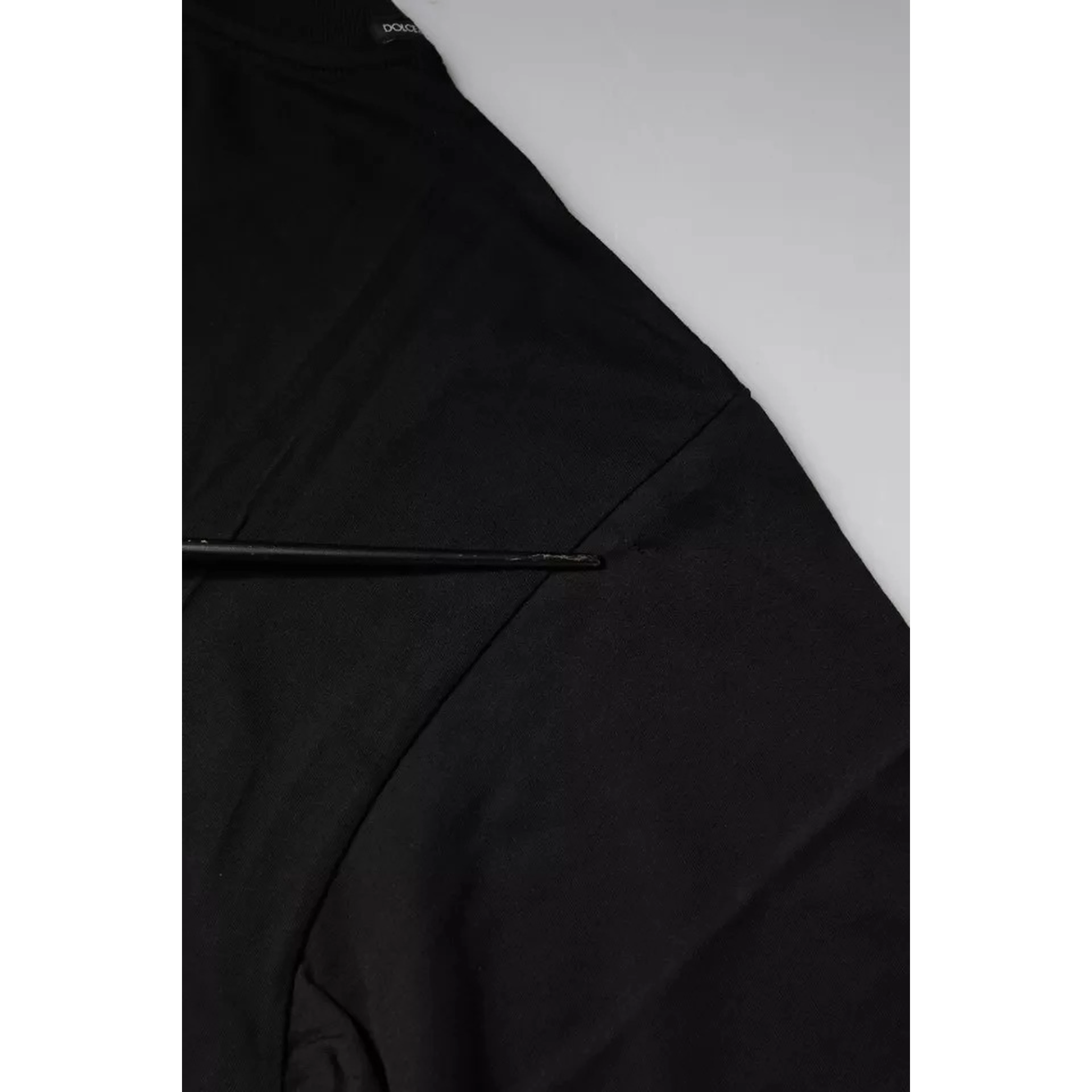 Black Logo Print Cotton Short Sleeves T-shirt
