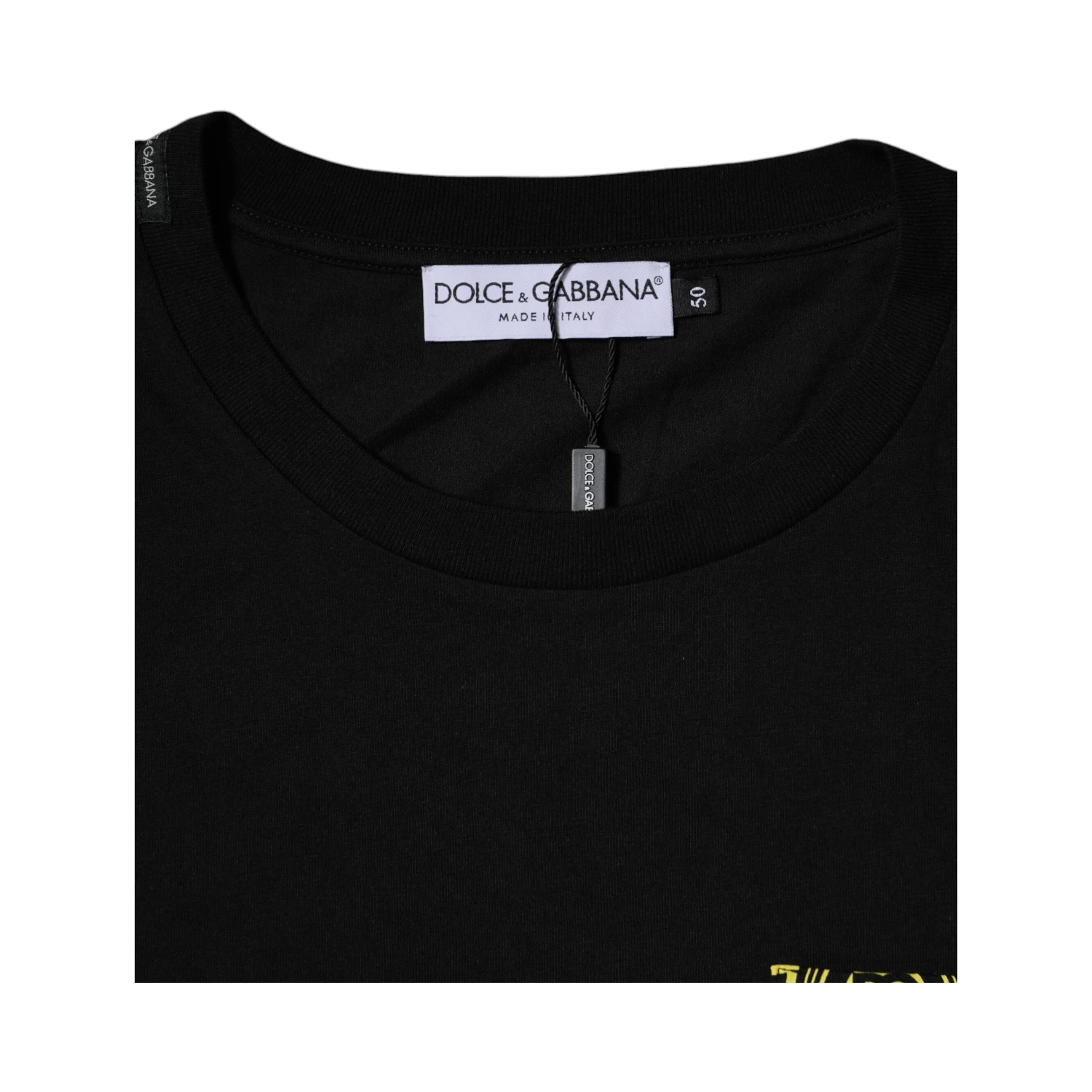 Black Logo Print Cotton Short Sleeves T-shirt