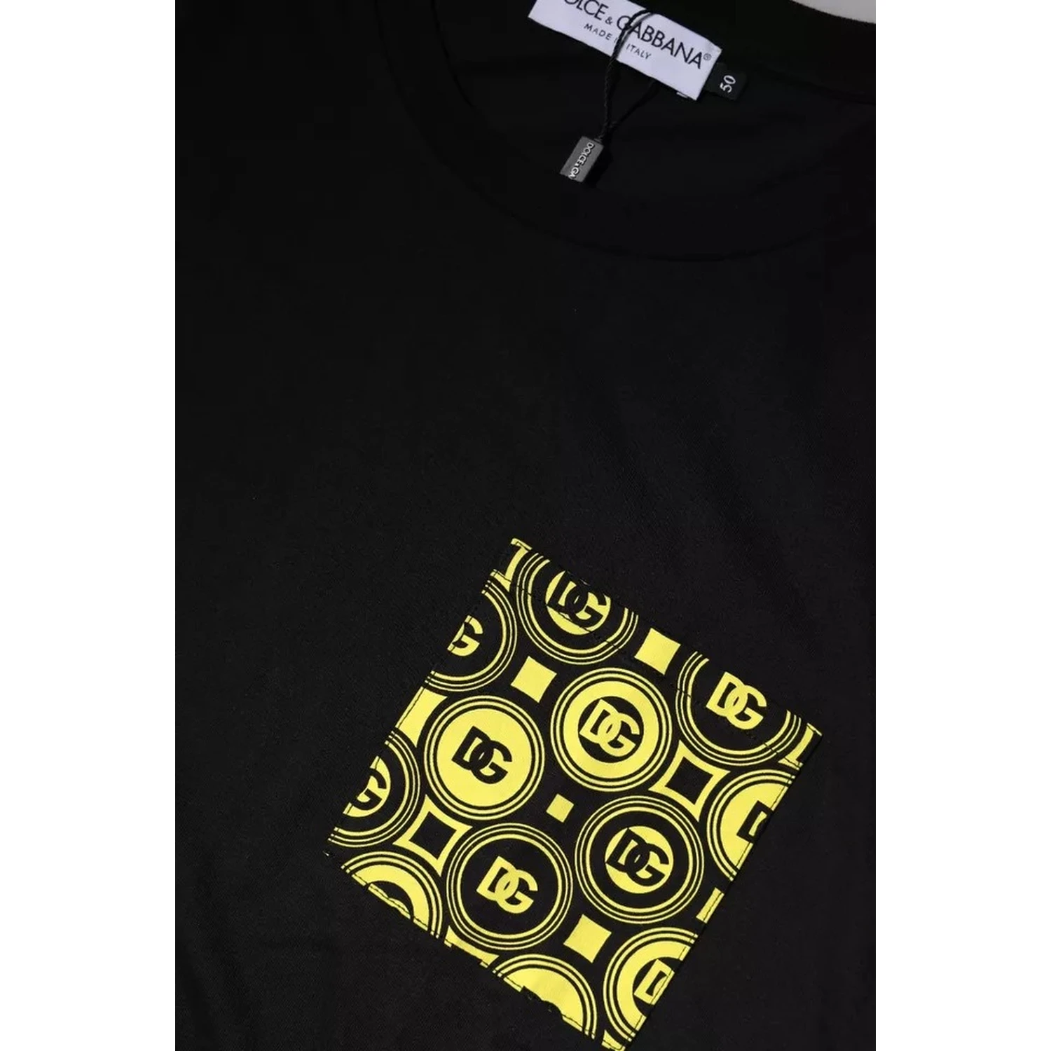 Black Logo Print Cotton Short Sleeves T-shirt