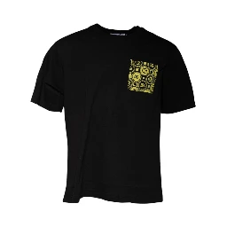 Black Logo Print Cotton Short Sleeve T-shirt