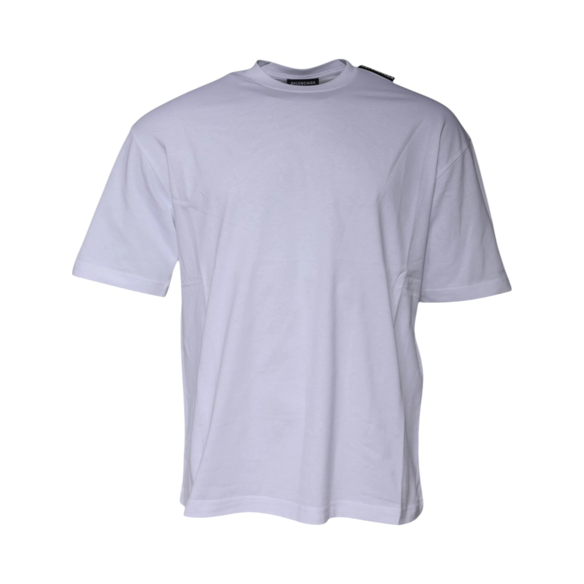 White Logo Cotton Jersey Crew Neck Short Sleeves T-shirt