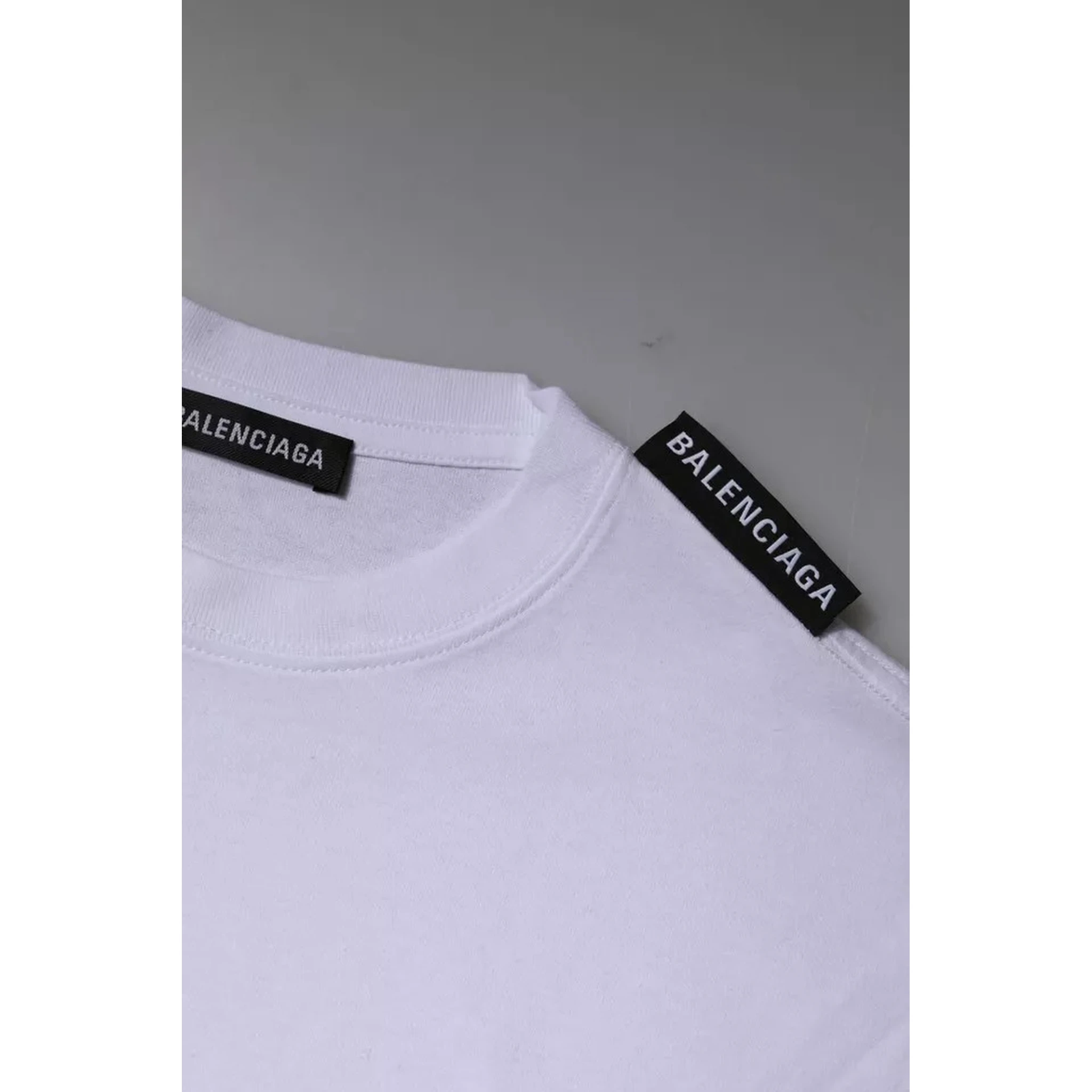 White Logo Cotton Jersey Crew Neck Short Sleeves T-shirt