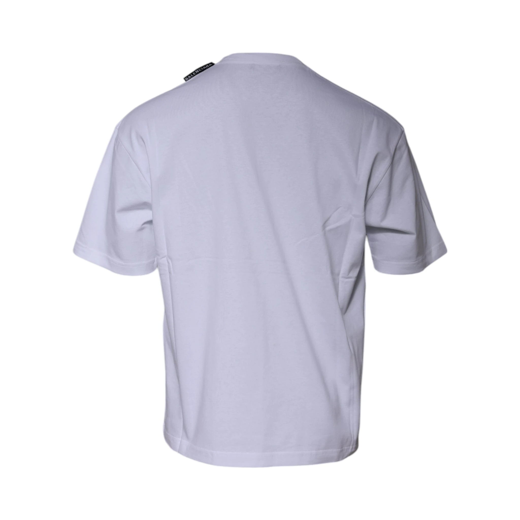 White Logo Cotton Jersey Crew Neck Short Sleeves T-shirt
