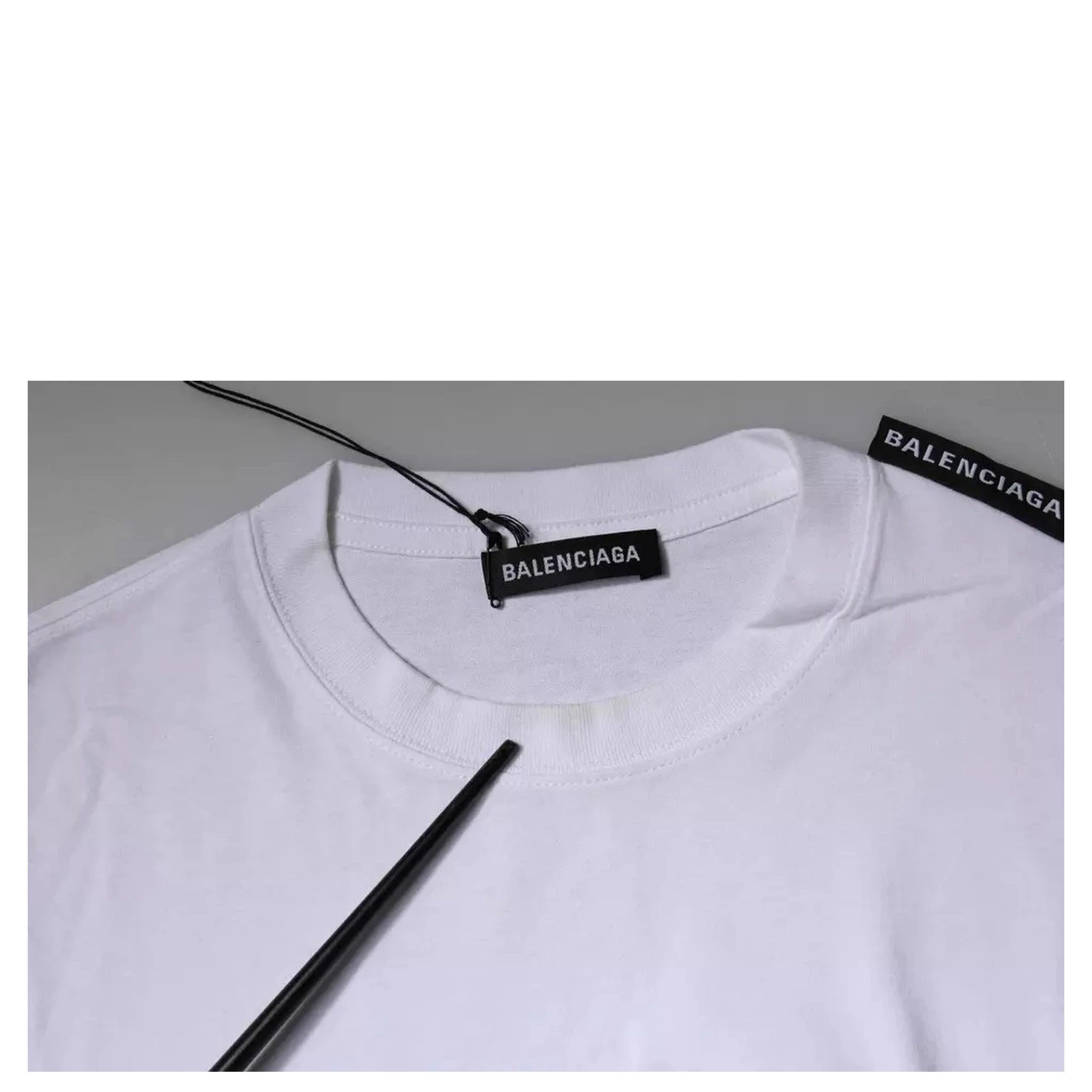 White Logo Cotton Jersey Crew Neck Short Sleeves T-shirt