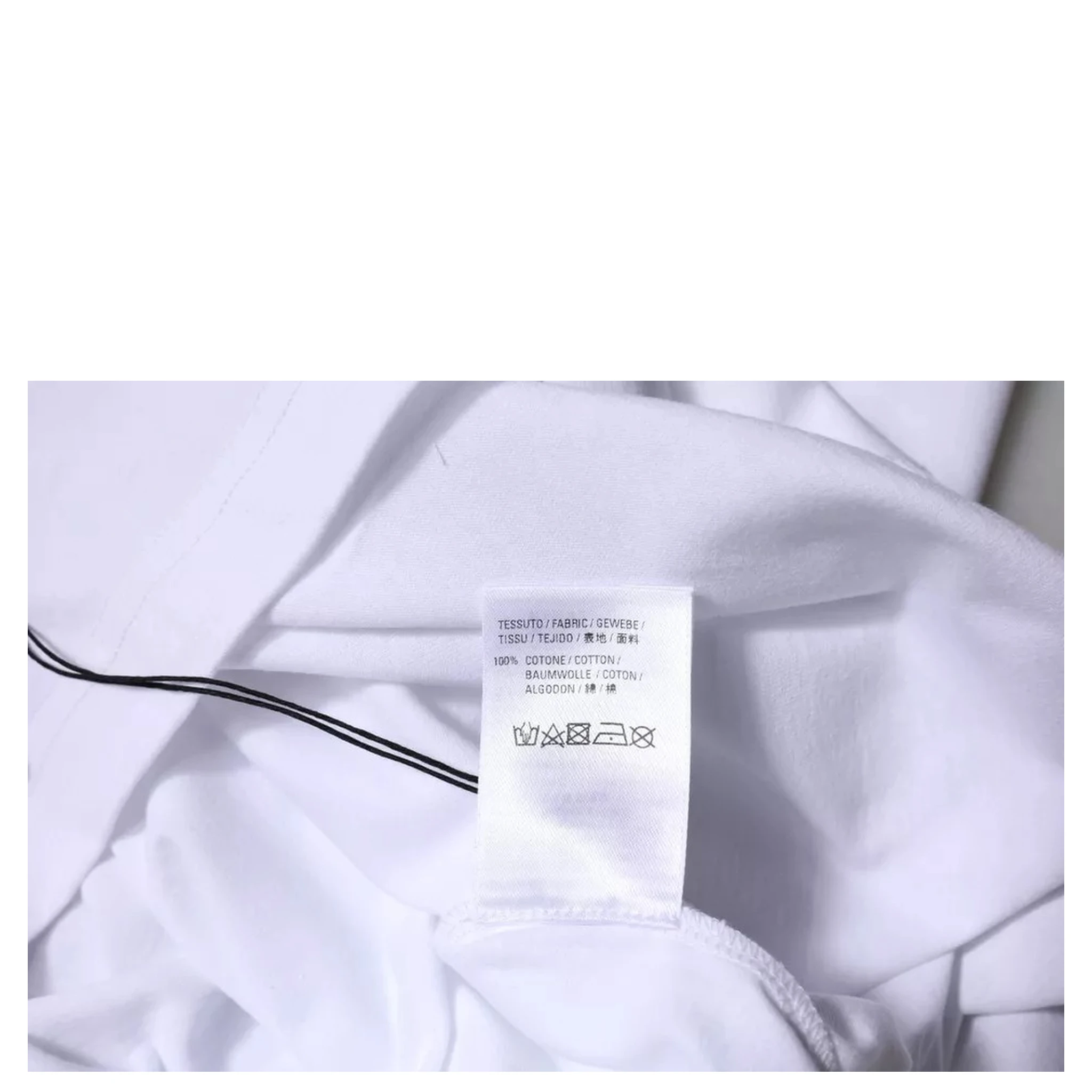 White Logo Cotton Jersey Crew Neck Short Sleeves T-shirt