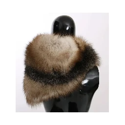Brown Fox Tail Fur Shawl Neck Wrap Cover Collar Scarf