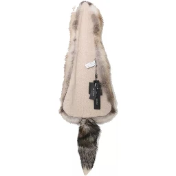 Brown Fox Tail Fur Shawl Neck Wrap Cover Collar Scarf