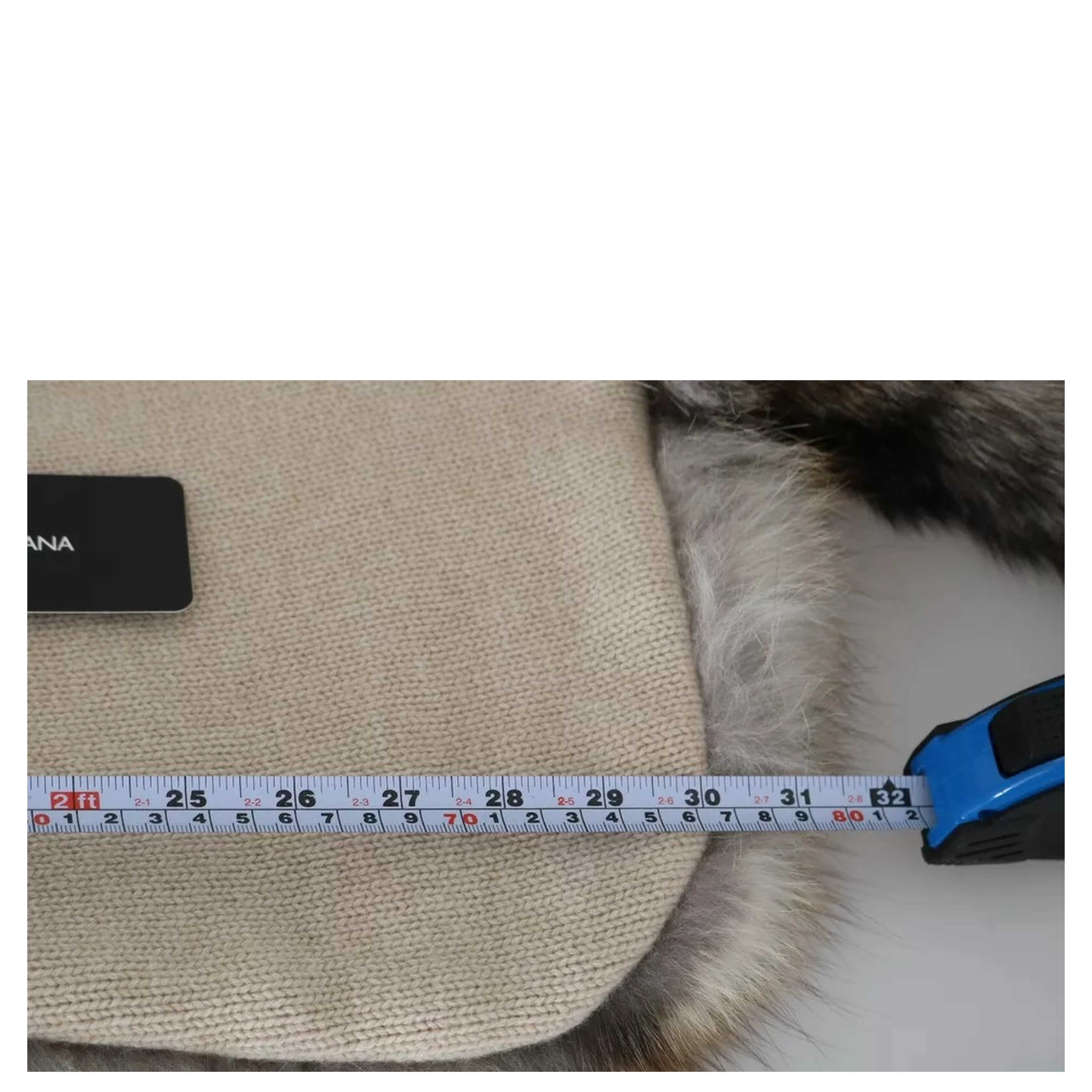 Brown Fox Tail Fur Shawl Neck Wrap Cover Collar Scarf