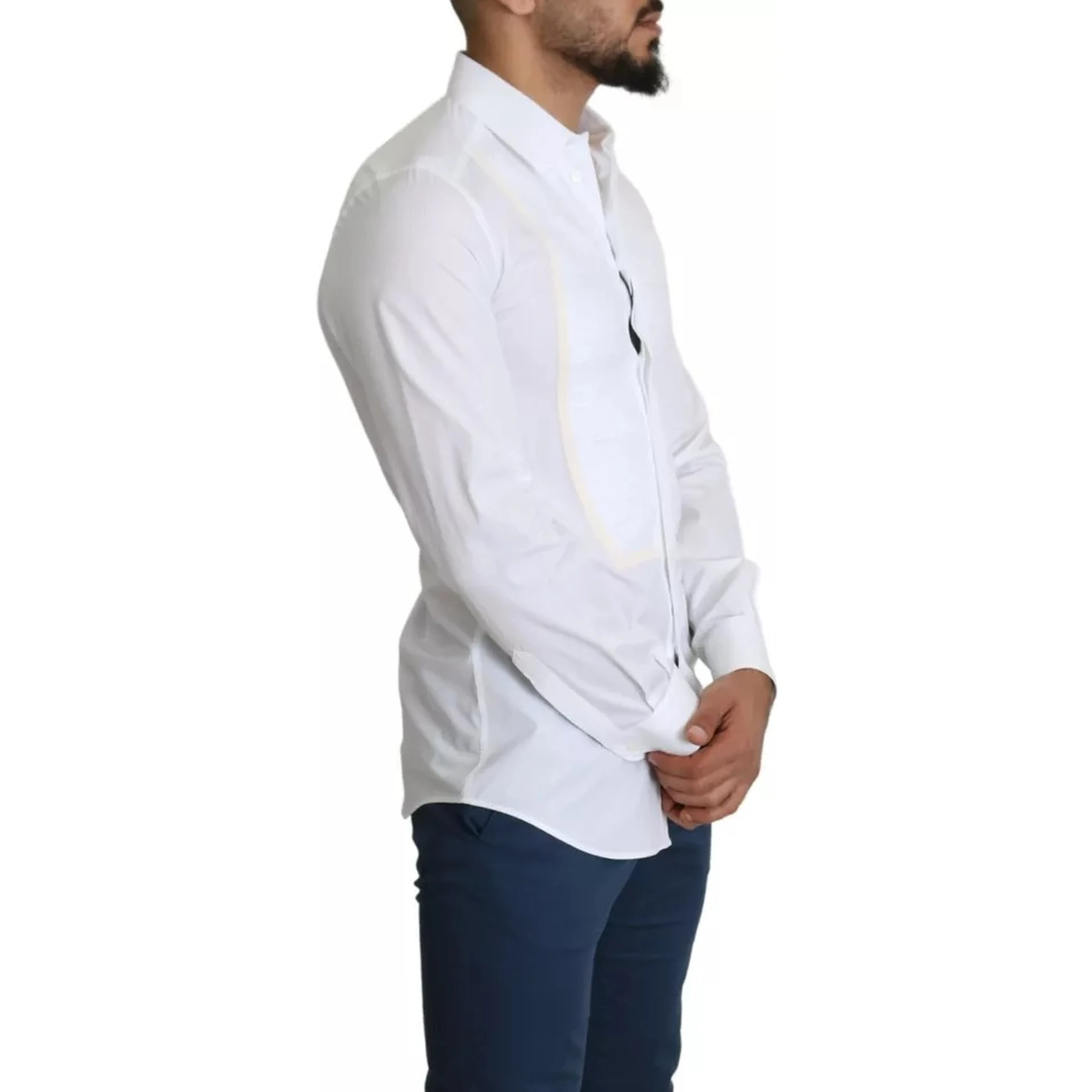 White Formal Tuxedo Dress GOLD Shirt