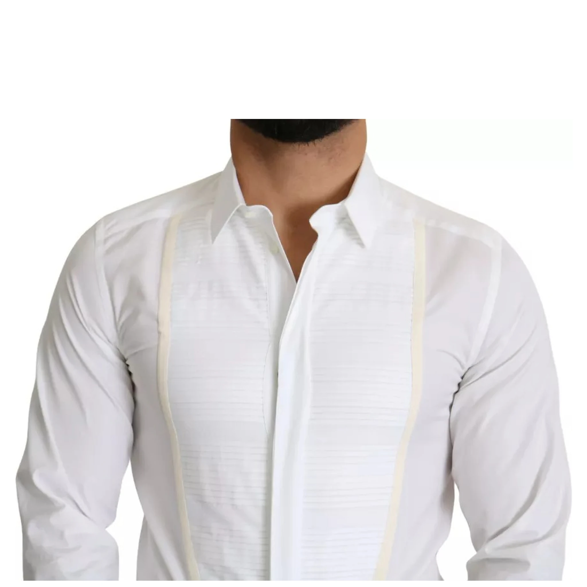 White Formal Tuxedo Dress GOLD Shirt