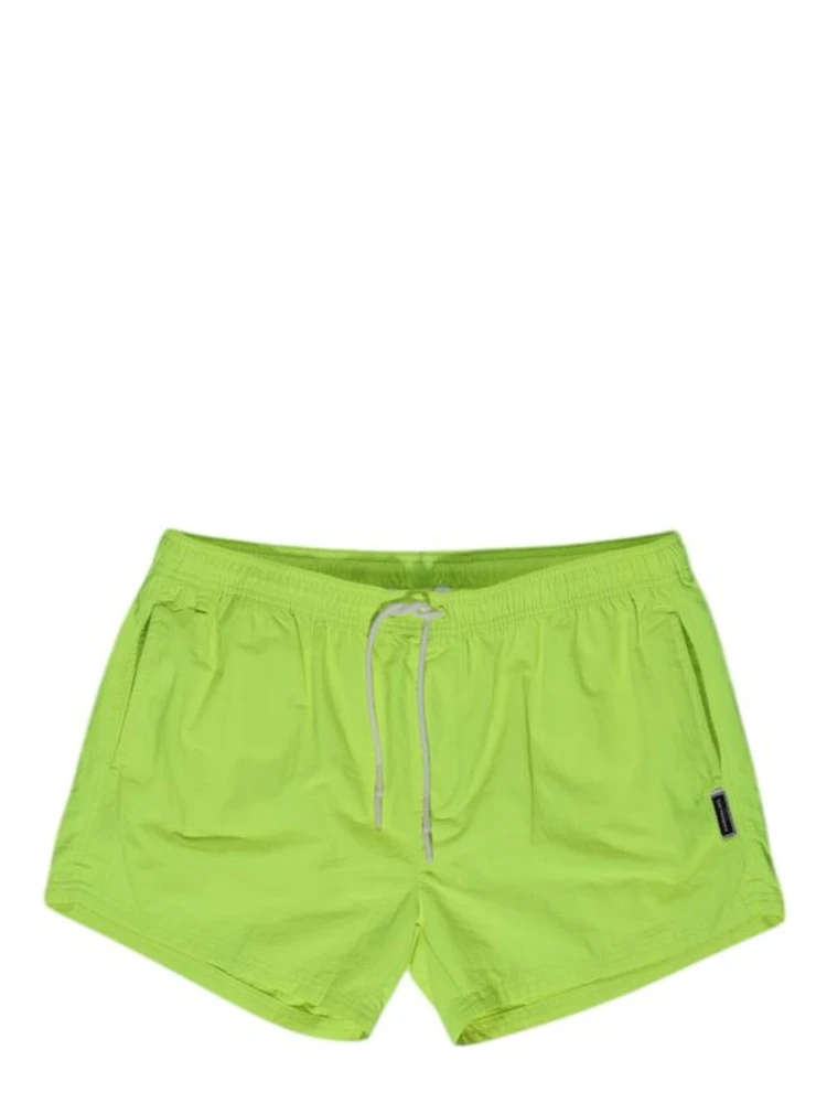 Yellow Polyester Swim Shorts