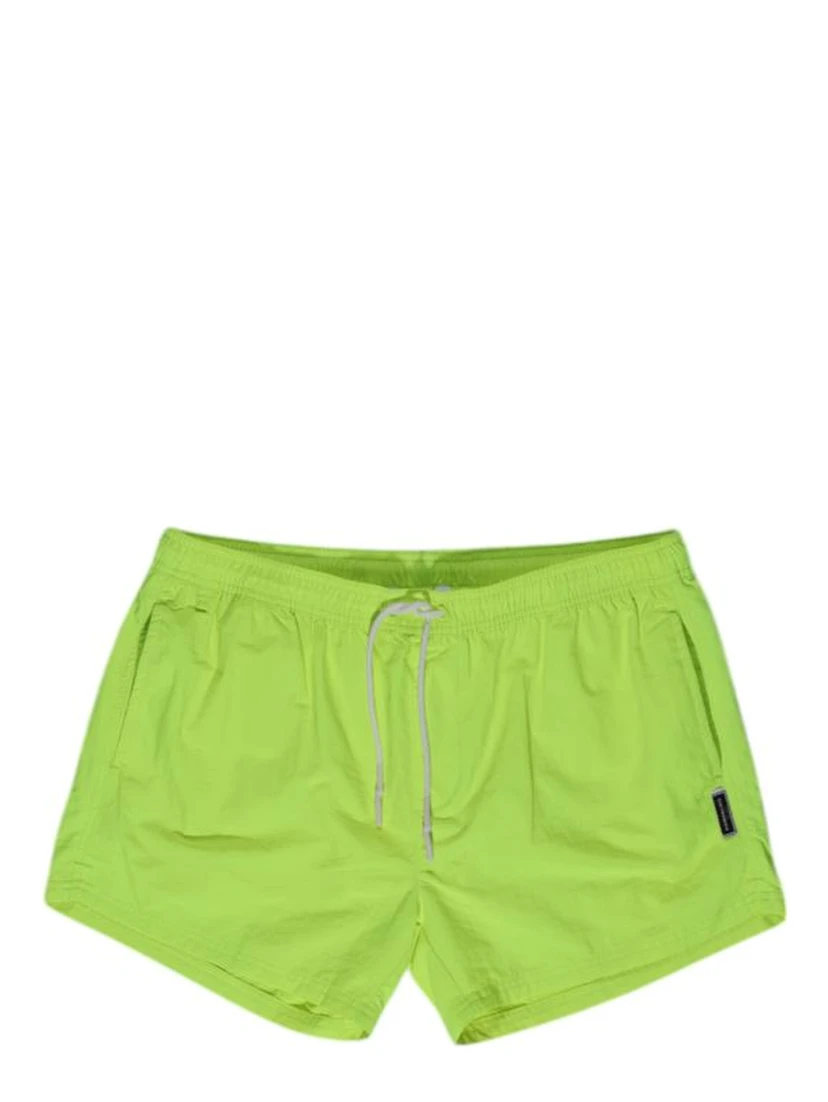 Yellow Polyester Swim Shorts