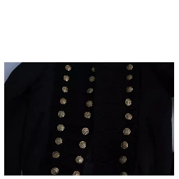 Black Button Embellished Military Jacket