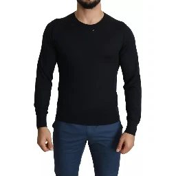 Black Cashmere Crew Neck Sweatshirt Sweater