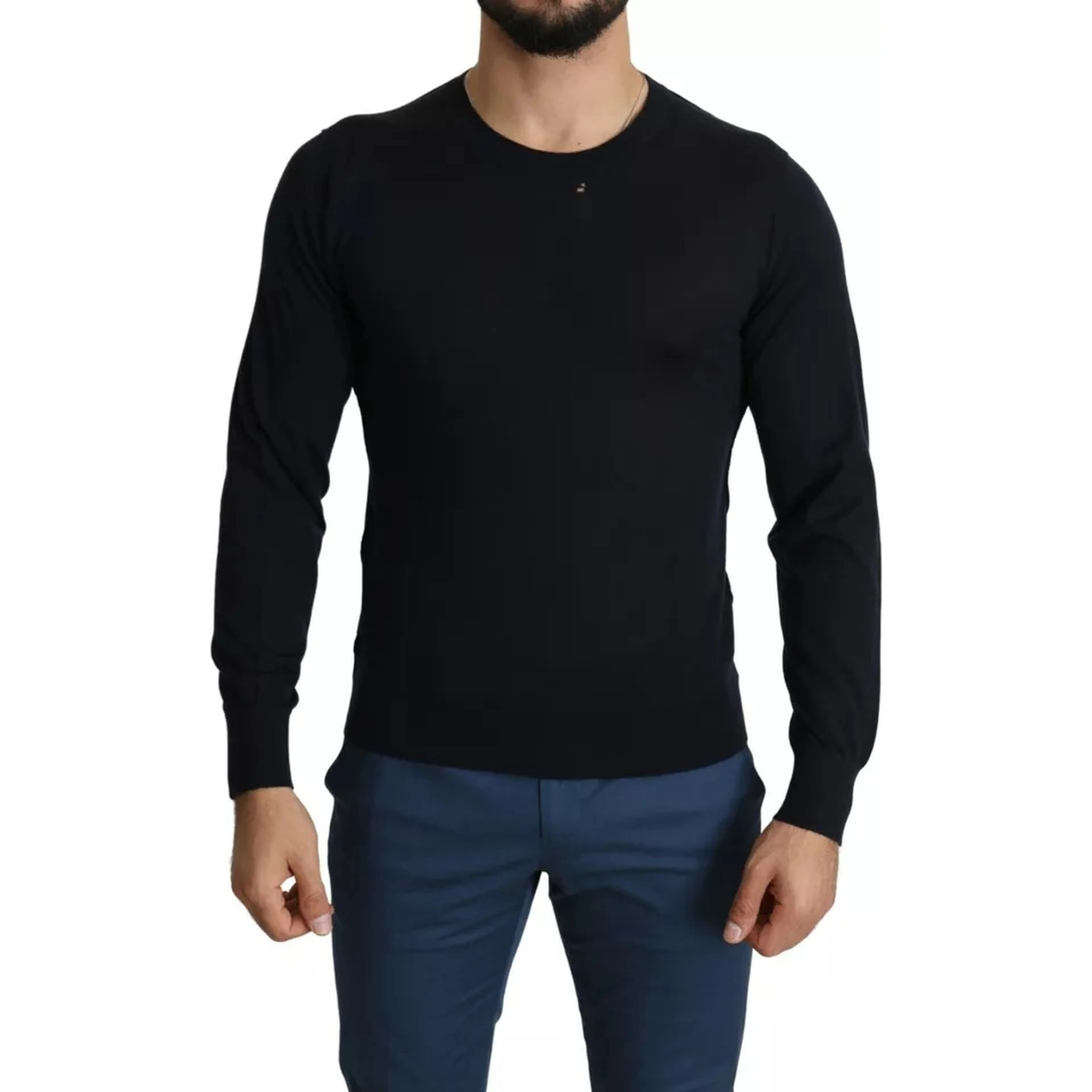 Black Cashmere Crew Neck Sweatshirt Sweater