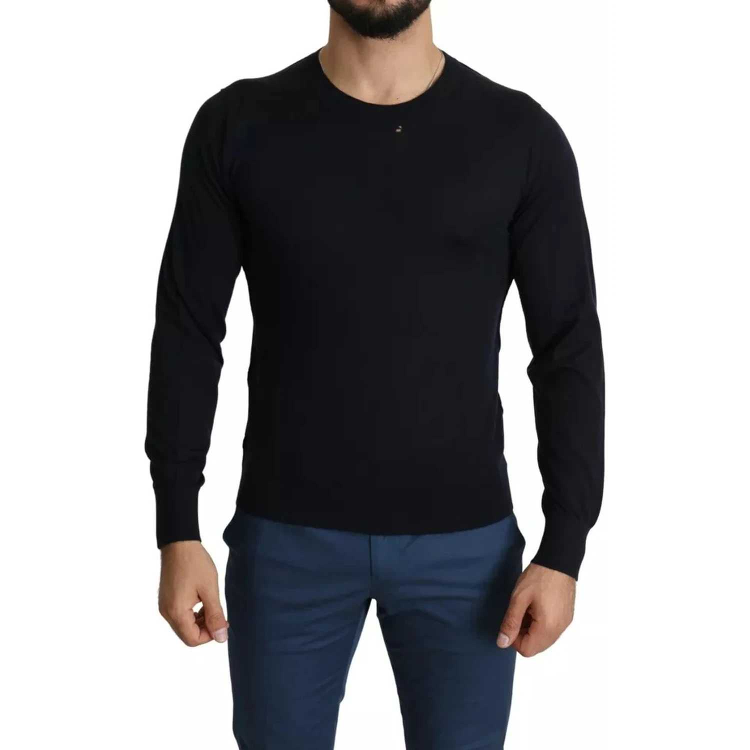 Black Cashmere Crew Neck Sweatshirt Sweater