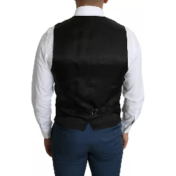 Black Men Formal STAFF Dress Waistcoat Vest