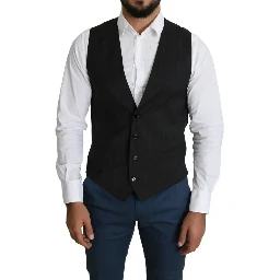 Black Men Formal STAFF Dress Waistcoat Vest